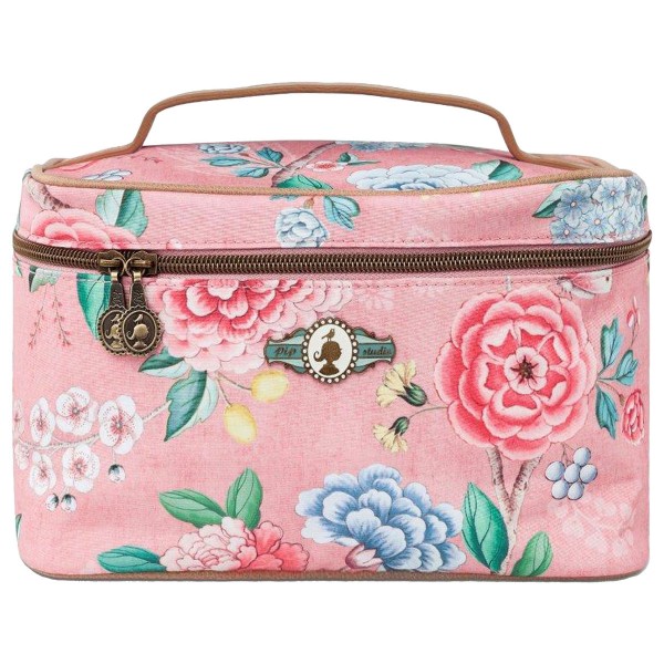 Beauty Case Square Medium Floral Pink