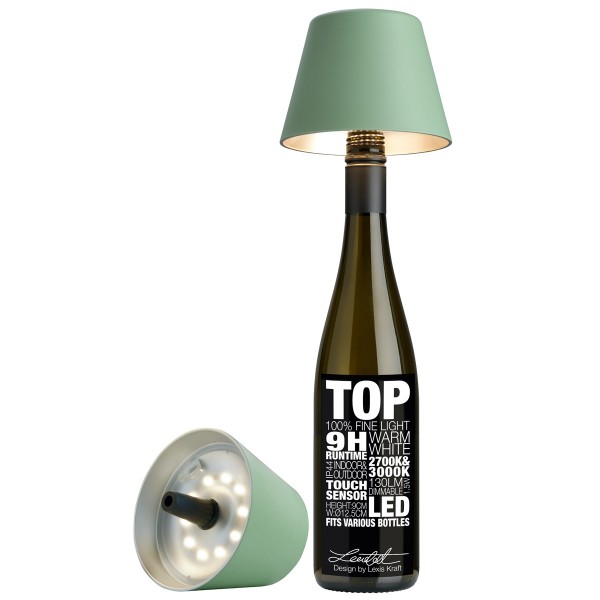 Sompex Akku LED Tischleuchte Top Olivgrün