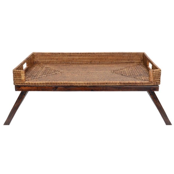 Fiolini Betttablett Rattan Antique Brown