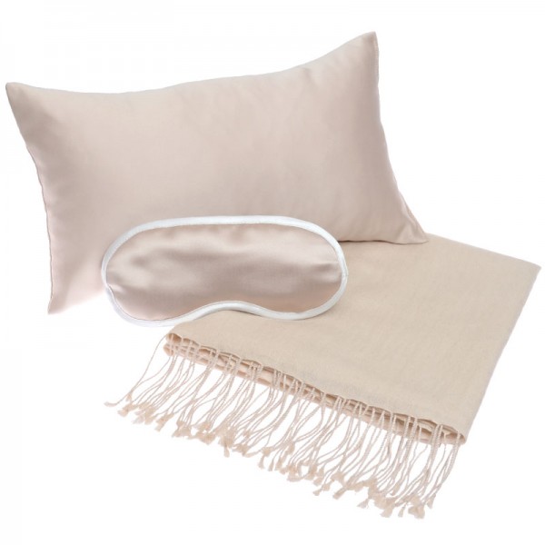 Luxus Reiseset Kaschmir beige Katrin Leuze