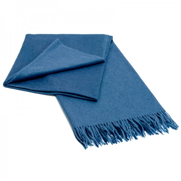 Alpaka Decke blau