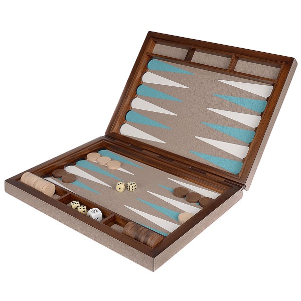GioBagnara Handgefertigtes Backgammon Spiel Stone