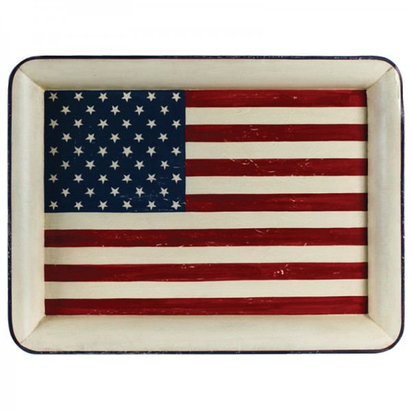 Serviertablett amerikanische Flagge