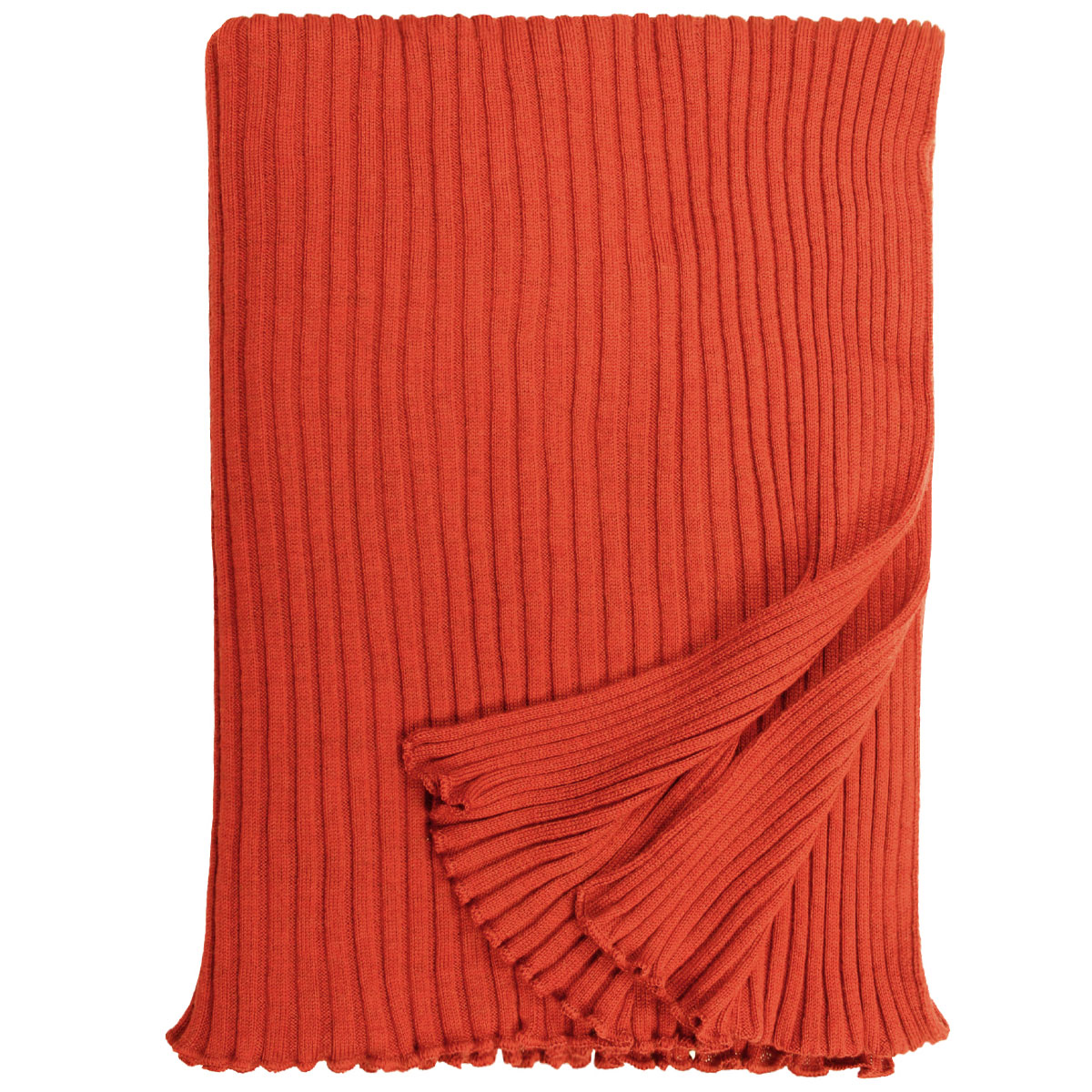 Eagle Products Plissee Strickschal Lammwolle Terracotta I | Übergangsjacken