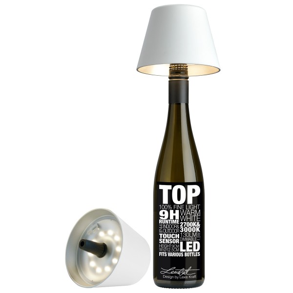 Sompex Akku LED Tischleuchte Top Weiß
