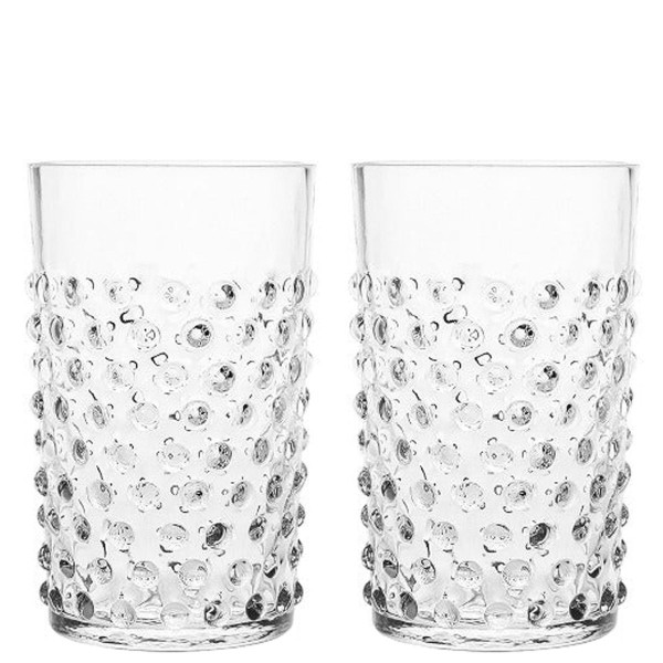 KLIMCHI Hobnail Wasserglas Kristall 2er Set Klar