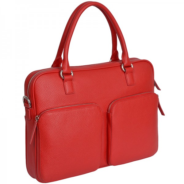 Laptoptasche Leder rot Chi Chi Fan