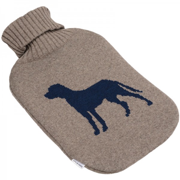 Merino Wärmflasche Hund beige Lenz & Leif