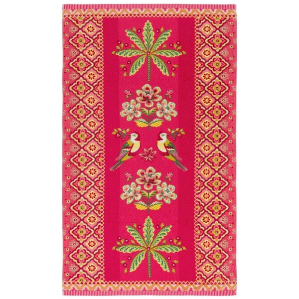 Strandtuch Darjeeling Bird pink pip studio