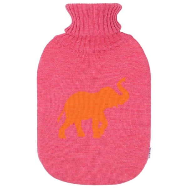 Merino Wärmflasche Elefant magenta lenz & Leif