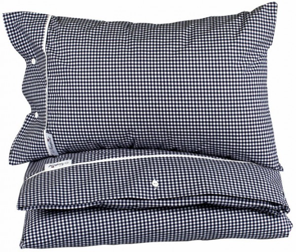Kinderbettwäsche Boston Gingham blau