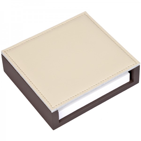 Zettelbox Leder creme Pinetti